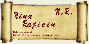 Nina Rajičin vizit kartica